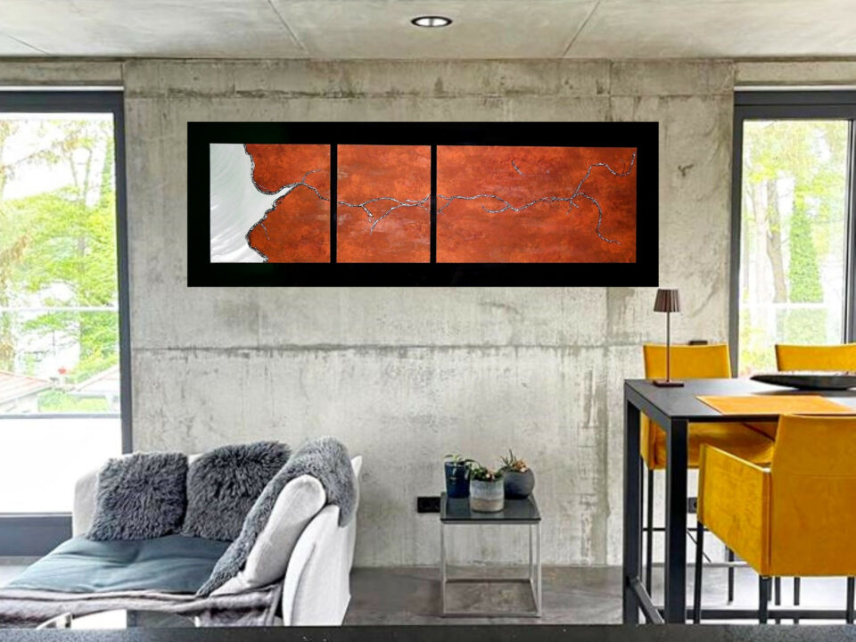 3D-Bild in Rostoptik im Raum namens Zauber der Vergänglichkeit